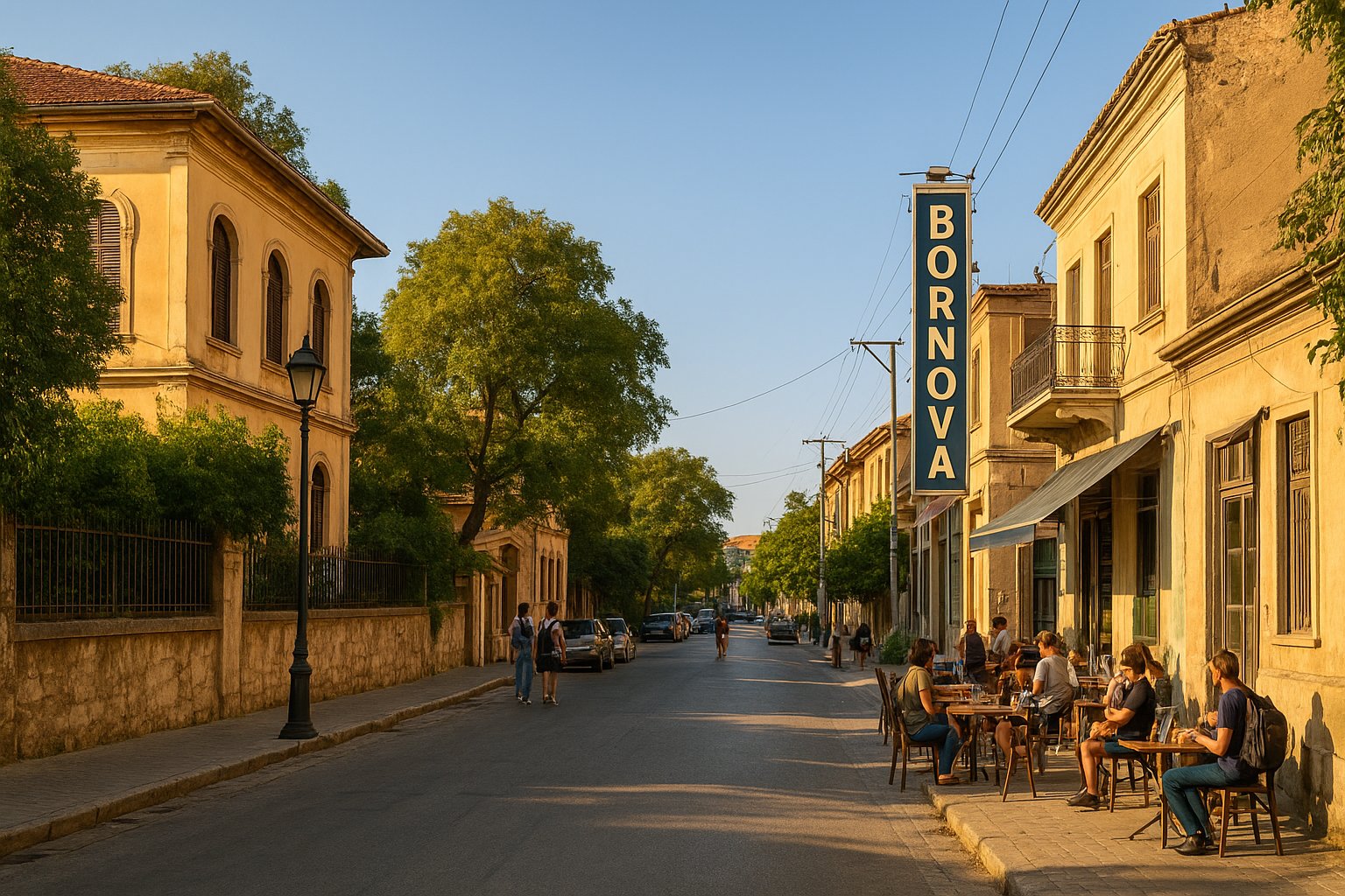 Bornova — neighbourhood context for Container Hall